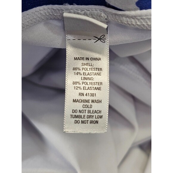 CS Women's XL RLX Ralph Lauren Blue Pattern Golf Skort Skirt W Built In Shorts - Picture 6 of 6